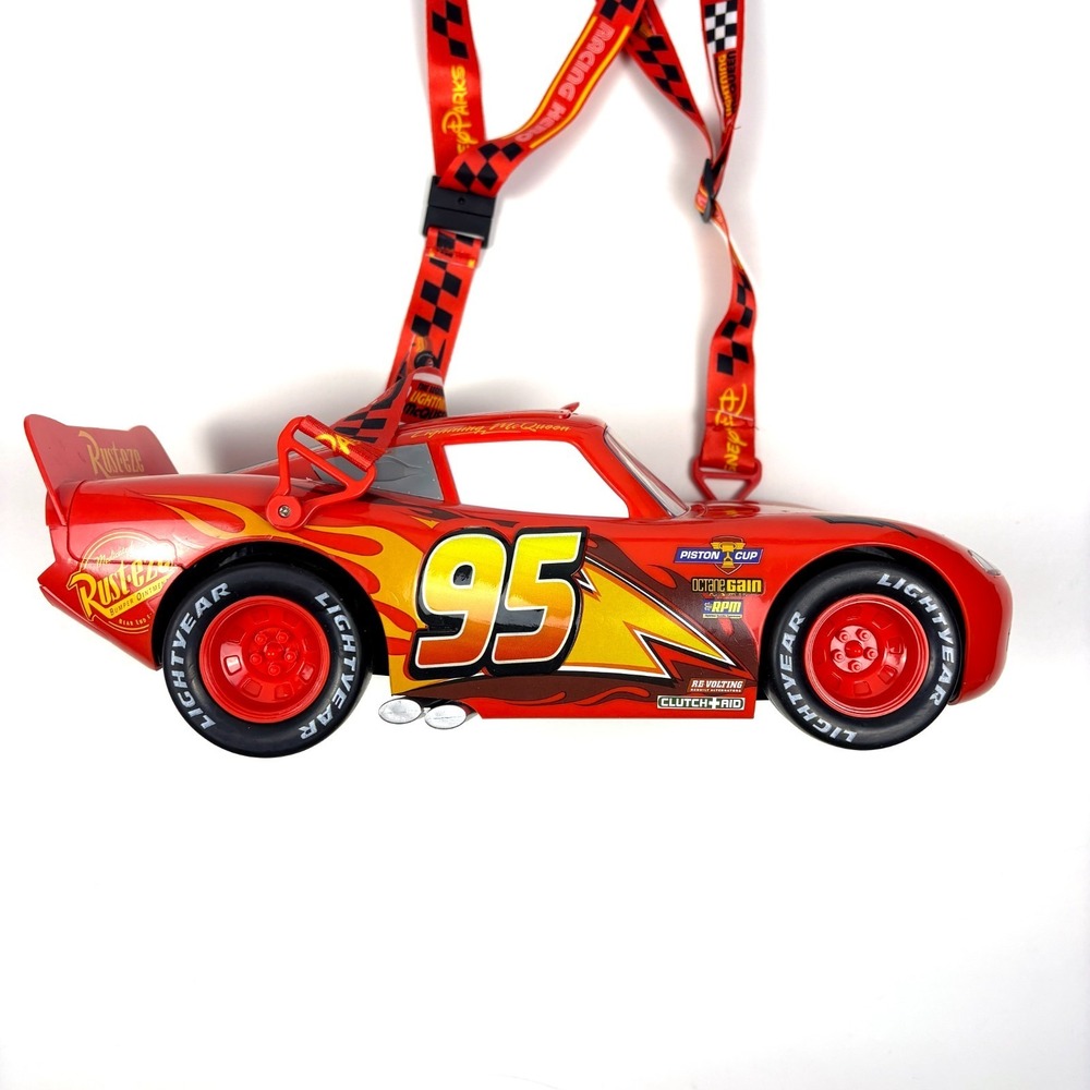 New Disney Parks 20th Anniversary Lightning McQueen Popcorn Bucket Lights Up '26 - Picture 12 of 16